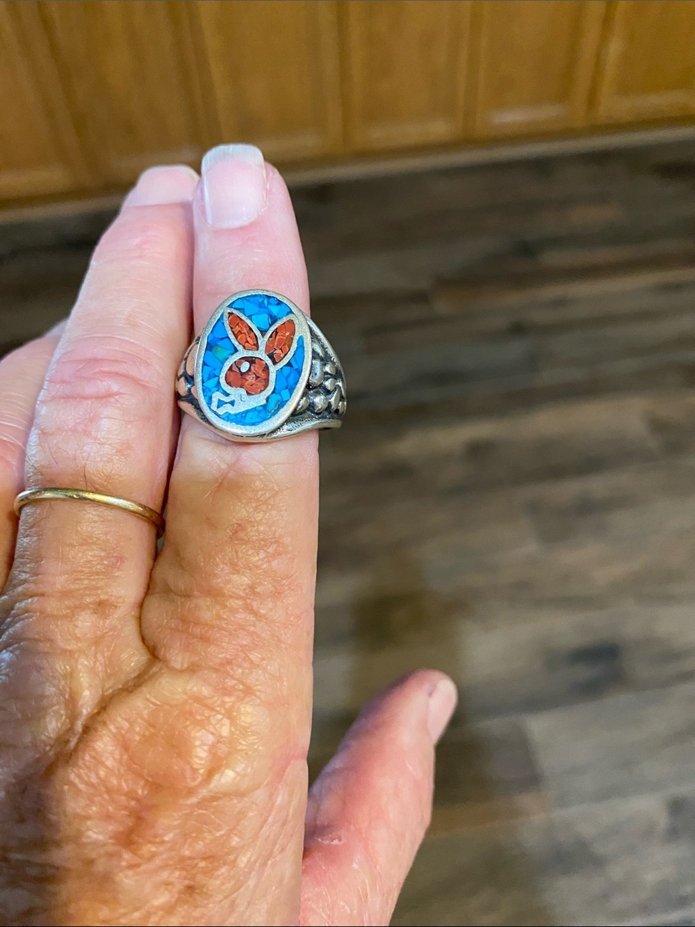 Sterling silver playboy ring
